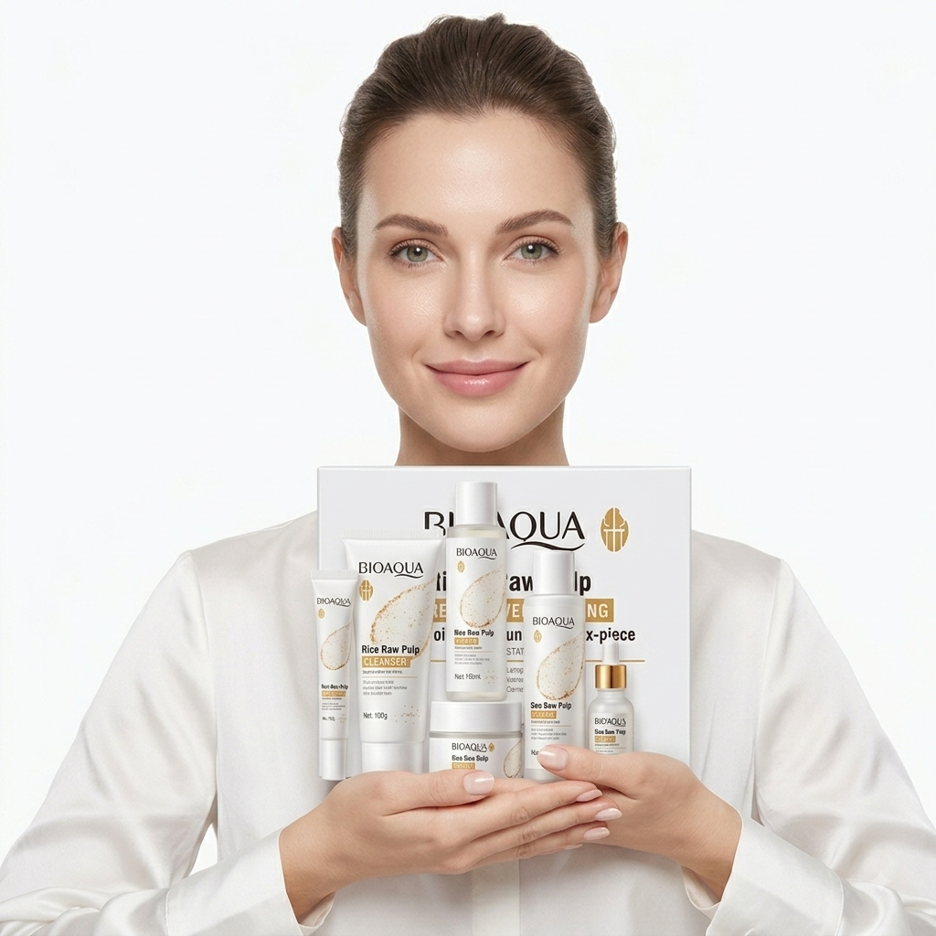 KIt facial de arroz Bioaqua: Hidratación profunda para una piel radiante y suave.