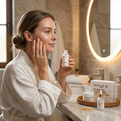 KIt facial de arroz Bioaqua: Hidratación profunda para una piel radiante y suave.